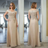 Elegant Mother Of The Bride Dress A-Line Off Shoulder Lace Appliques Evening Gowns Custom Made