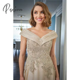 Elegant Mother Of The Bride Dress A-Line Off Shoulder Lace Appliques Evening Gowns Custom Made