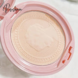 Embossed Feather Soft Honey Powder Cake Light Delicate Concealer Oil Control Makeup Invisible Pores