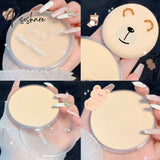 Embossed Feather Soft Honey Powder Cake Light Delicate Concealer Oil Control Makeup Invisible Pores