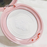Embossed Feather Soft Honey Powder Cake Light Delicate Concealer Oil Control Makeup Invisible Pores