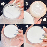 Embossed Feather Soft Honey Powder Cake Light Delicate Concealer Oil Control Makeup Invisible Pores