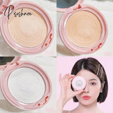 Embossed Feather Soft Honey Powder Cake Light Delicate Concealer Oil Control Makeup Invisible Pores