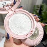 Embossed Feather Soft Honey Powder Cake Light Delicate Concealer Oil Control Makeup Invisible Pores