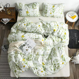 European Flower Style Bedding Sets 2-3 Pieces 1 Duvet Cover 1/2 Pillowcases Queen King Single