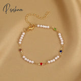 Exquisite Colorful Heart Bracelet For Women Charm Korean Crystal Zircon Metal Chain