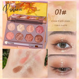 Eye Shadow Shimmering Pearl Waterproof Small Plate Portable Diamond Highlighter Eyeshadow Palette