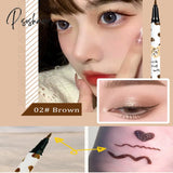 Eyeliner Pen Long Lasting No Smudging Quick Drying Brown Lying Silkworm Pencil Liquid Eye Shadow