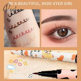 Eyeliner Pen Long Lasting No Smudging Quick Drying Brown Lying Silkworm Pencil Liquid Eye Shadow