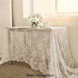 [1pc White Lace Table Cover] 1pc, White Lace Fabric for Table Cover, Lace Decorative Tablecloth Dining Cloth Textile Wedding Party Home Decor