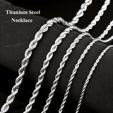 1pc Twisted Titanium Steel Necklace Personality Trend Necklace Fashion Jewelry Accessories For Men And Women