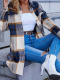 Plaid Long Sleeve Shirt - Flattering Mid-Length Design with Relaxed Fit, Classic Button-Front Closure, and Cozy Long Sleeves for Added Warmth - Designed Specifically for Womens Everyday Wear