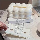 Charming Cloud-Shaped Plastic Tissue Box Holder for Home Decor - Ideal for Kitchen, Bedroom & Living Room, Bedroom Essentials|Decorative Item|Glossy Plastic, Plastic, Decorative Item, Glossy