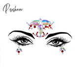 Face Festival Stickers 3D Eyebrow Diamond Temporary Tattoo Kids Show Makeup Halloween Party Diy