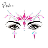 Face Festival Stickers 3D Eyebrow Diamond Temporary Tattoo Kids Show Makeup Halloween Party Diy