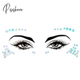 Face Festival Stickers 3D Eyebrow Diamond Temporary Tattoo Kids Show Makeup Halloween Party Diy