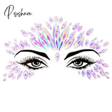 Face Festival Stickers 3D Eyebrow Diamond Temporary Tattoo Kids Show Makeup Halloween Party Diy