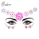 Face Festival Stickers 3D Eyebrow Diamond Temporary Tattoo Kids Show Makeup Halloween Party Diy