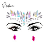 Face Festival Stickers 3D Eyebrow Diamond Temporary Tattoo Kids Show Makeup Halloween Party Diy