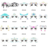 Face Festival Stickers 3D Eyebrow Diamond Temporary Tattoo Kids Show Makeup Halloween Party Diy