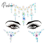 Face Festival Stickers 3D Eyebrow Diamond Temporary Tattoo Kids Show Makeup Halloween Party Diy