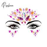 Face Festival Stickers 3D Eyebrow Diamond Temporary Tattoo Kids Show Makeup Halloween Party Diy