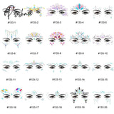 Face Festival Stickers 3D Eyebrow Diamond Temporary Tattoo Kids Show Makeup Halloween Party Diy