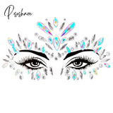 Face Festival Stickers 3D Eyebrow Diamond Temporary Tattoo Kids Show Makeup Halloween Party Diy