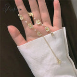 Fashion Korean Style Small Daisy Flower Earring For Women Asymmetrical Butterfly Leaves Flowers