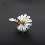 Fashion Korean Style Small Daisy Flower Earring For Women Asymmetrical Butterfly Leaves Flowers