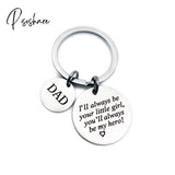 Fathers Day Gift Keychain For Dad You Will Always Be My Hero Birthday Valentine From Daughter Son