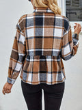 Women's Plaid Pattern Long Sleeve Shirt - Casual, Single-Breasted, Perfect for Spring and Fall, Comfortable Women's Clothing for Daily Wear