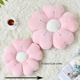 Soft Plush Daisy Flower Throw Pillow - Cozy Decorative Cushion for Bed & Sofa, White/Pink, 13.7 Inches, Polyester Fabric, Adorable Floral Design, Bed Accessory | Plush Pillow Decor | Soft Polyester Fabric, Throw Pillows for C