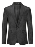 Men's Stylish Corduroy Blazer with Distinctive Pattern - Elegant Lapel Design for Formal Occasions & Casual Charm