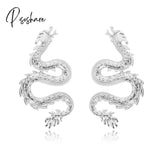 Female Unusual Earring Dragon Long Earrings For Women High-Grade Metal Personality Pendant Unique