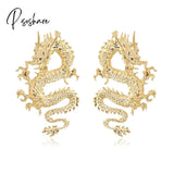 Female Unusual Earring Dragon Long Earrings For Women High-Grade Metal Personality Pendant Unique