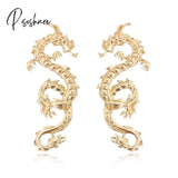 Female Unusual Earring Dragon Long Earrings For Women High-Grade Metal Personality Pendant Unique