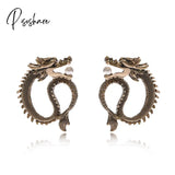 Female Unusual Earring Dragon Long Earrings For Women High-Grade Metal Personality Pendant Unique