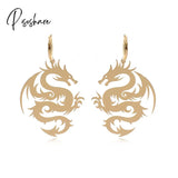 Female Unusual Earring Dragon Long Earrings For Women High-Grade Metal Personality Pendant Unique