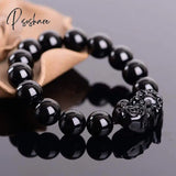 Feng Shui Men’s Lucky Prayer Beads Bracelet For Men Women Wristband Gold Color Pixiu Wealth And