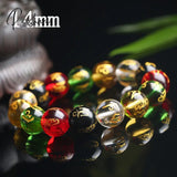 Feng Shui Men’s Lucky Prayer Beads Bracelet For Men Women Wristband Gold Color Pixiu Wealth And