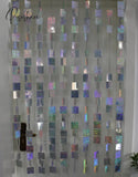 Festival Party Supplies Pvc Sequins Curtain Interior Decorative Curtains Diy Wedding Laser Silver