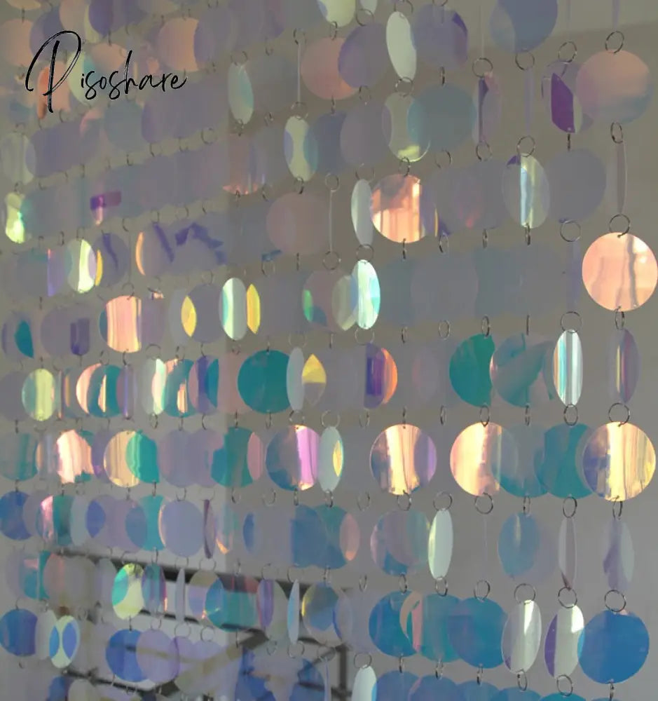 Festival Party Supplies Pvc Sequins Curtain Interior Decorative Curtains Diy Wedding Transparent Ab