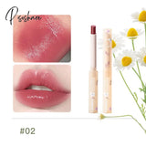 Flower Series Heart-Shaped Lipstick Nourishing Mirror Water Jelly Lip Makeup Long-Lasting