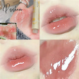 Flower Series Heart-Shaped Lipstick Nourishing Mirror Water Jelly Lip Makeup Long-Lasting