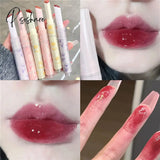 Flower Series Heart-Shaped Lipstick Nourishing Mirror Water Jelly Lip Makeup Long-Lasting