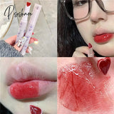 Flower Series Heart-Shaped Lipstick Nourishing Mirror Water Jelly Lip Makeup Long-Lasting