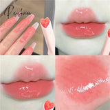 Flower Series Heart-Shaped Lipstick Nourishing Mirror Water Jelly Lip Makeup Long-Lasting