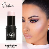 Focallure Face Makeup 18 Colors Highlighter Stick Highlighting Powder Creamy Texture Silver Shimmer