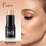 Focallure Face Makeup 18 Colors Highlighter Stick Highlighting Powder Creamy Texture Silver Shimmer